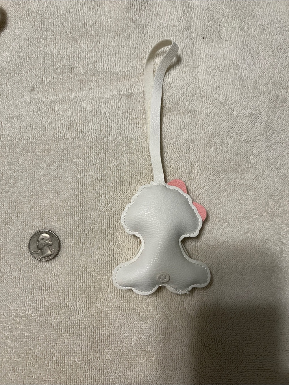 New Cute Faux Leather Bichon Frise Dog Bag Charm - Picture 3 of 3